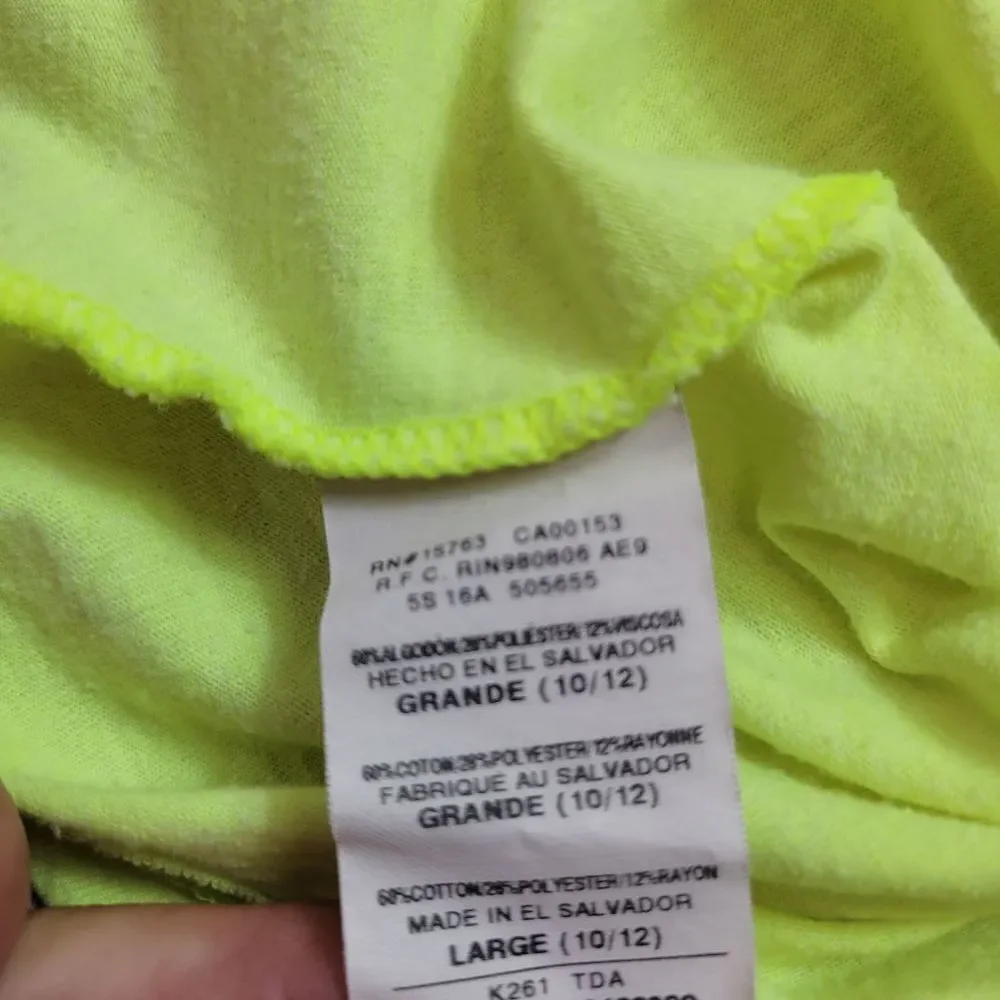 Hanes florescent butterfly shirt L